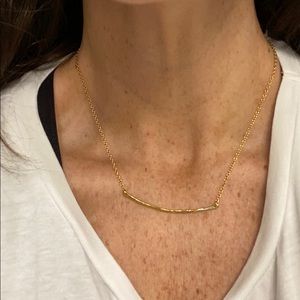 Gold Gorjana bar necklace